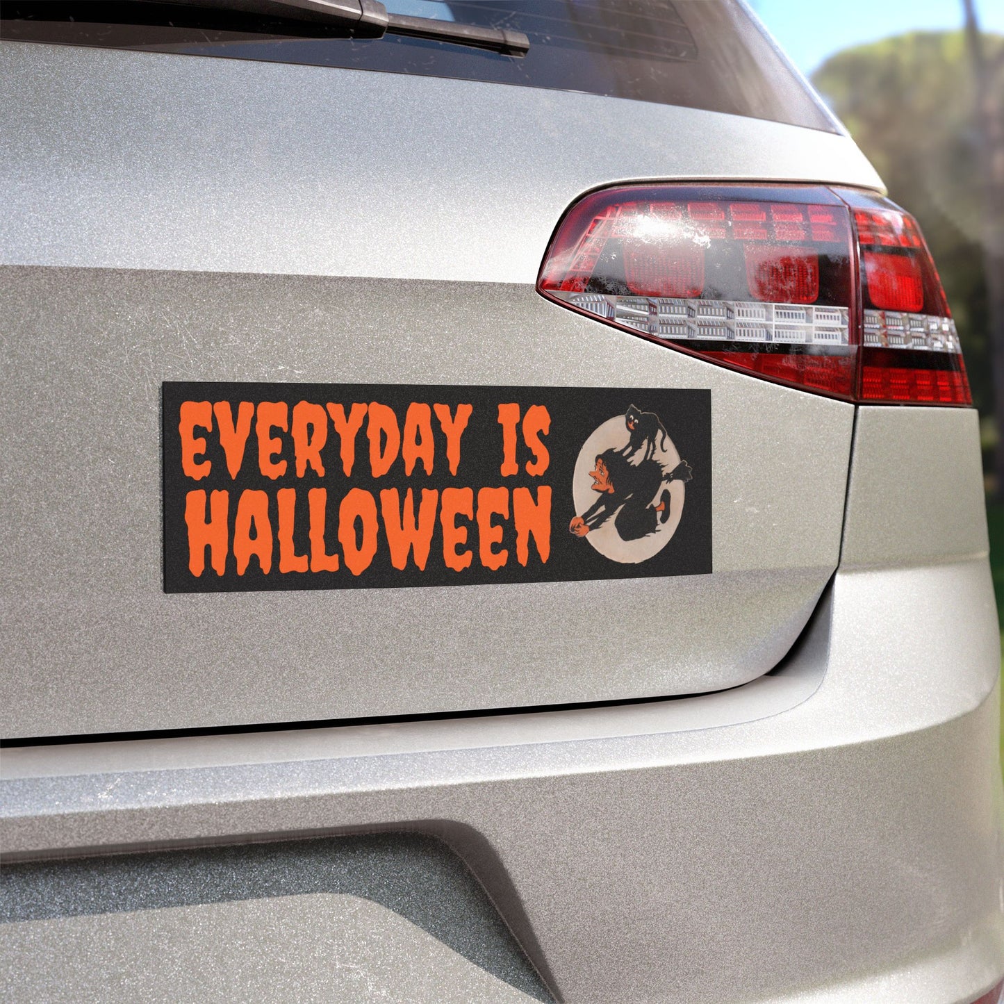 Witch Cat Broom Car Magnets