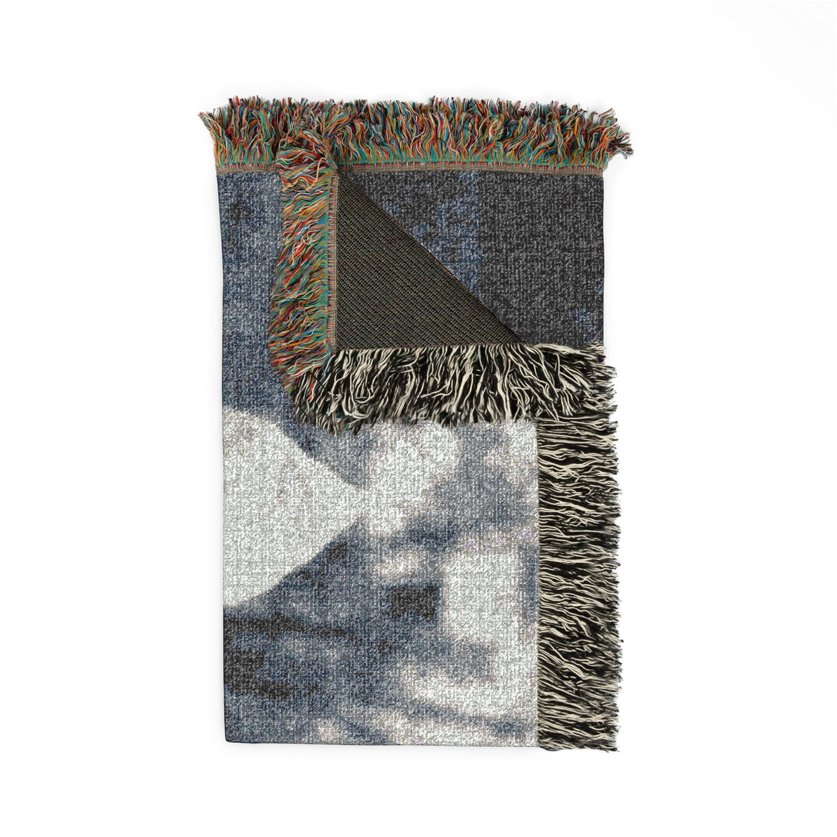Woven Blanket w/ Authentic Vintage Halloween 1940s Ghouls Image
