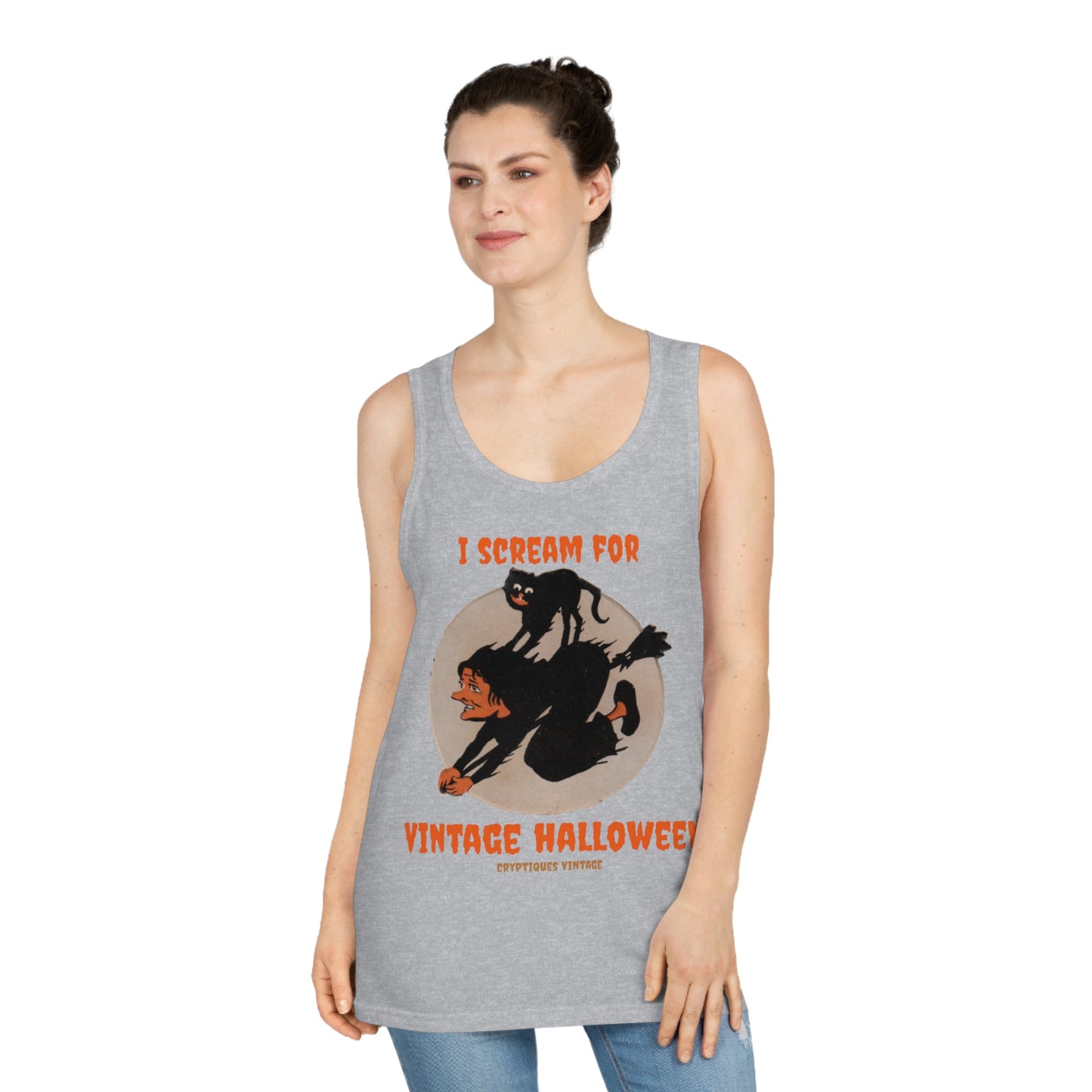 Witch Cat Broom Unisex Softstyle™ Tank Top