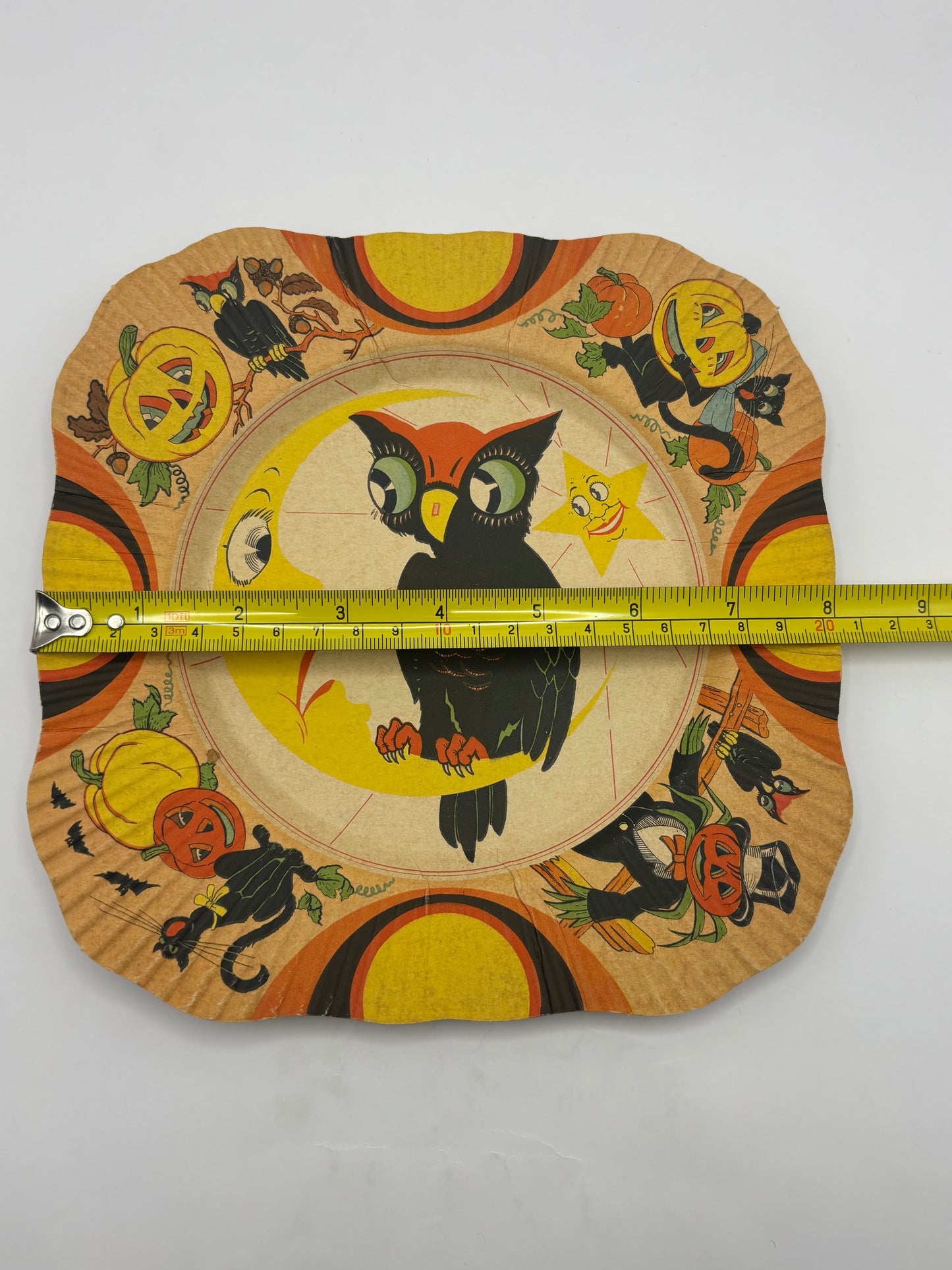 Vintage Halloween 1930s Coved Paper Plate