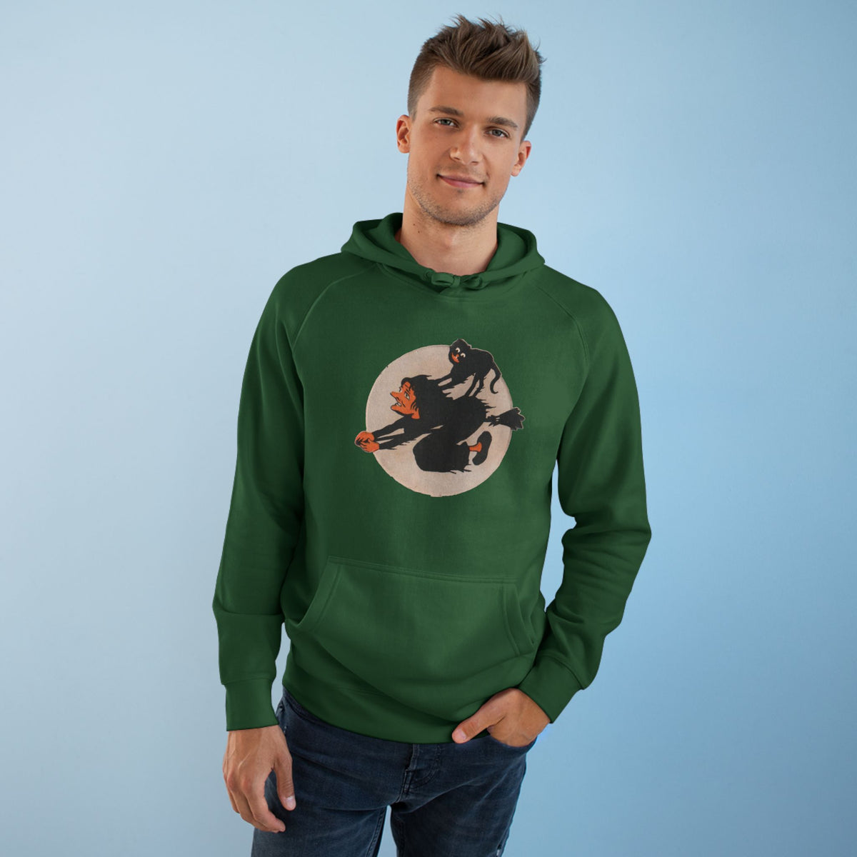 Hoodie w/ Authentic Vintage Halloween Never Seen Early 1900's Seal Made in Saxon Germany