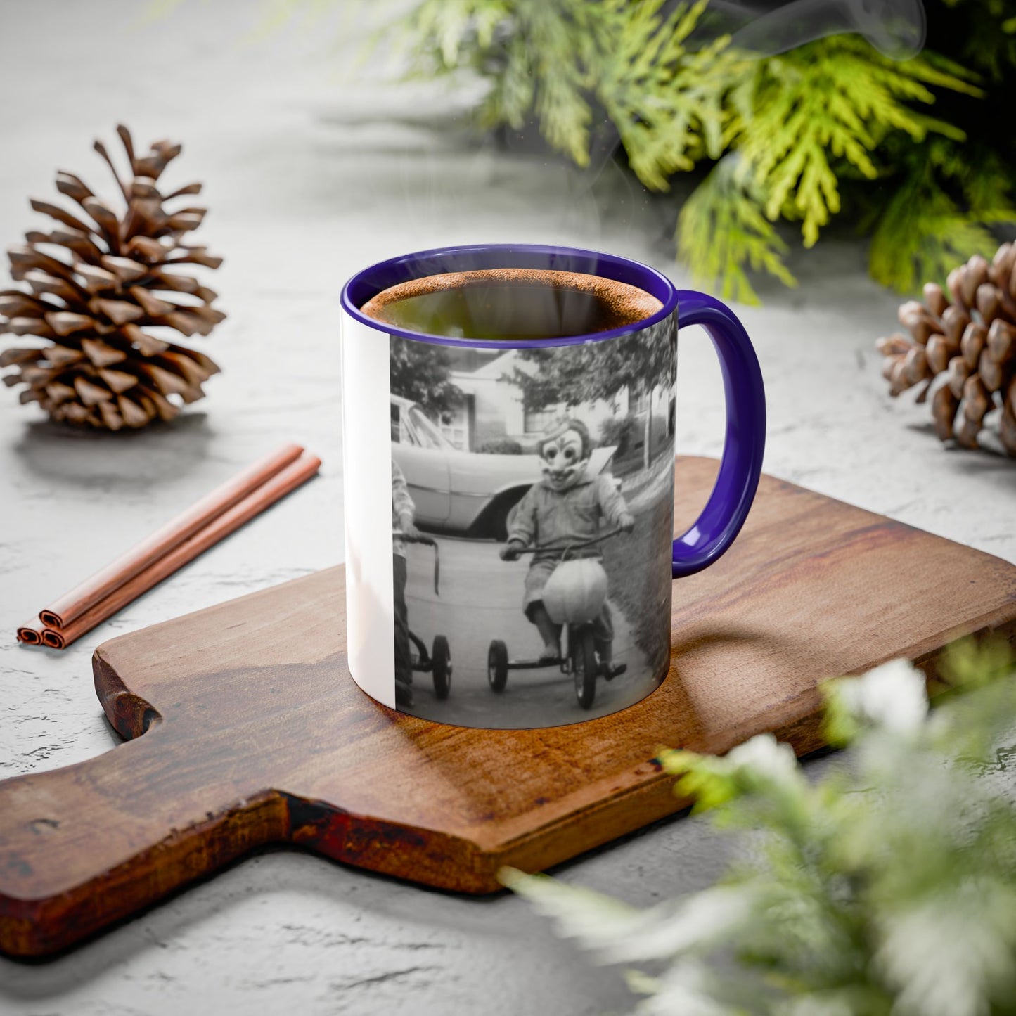 1940's Clown on a Tricycle  Colorful Mug