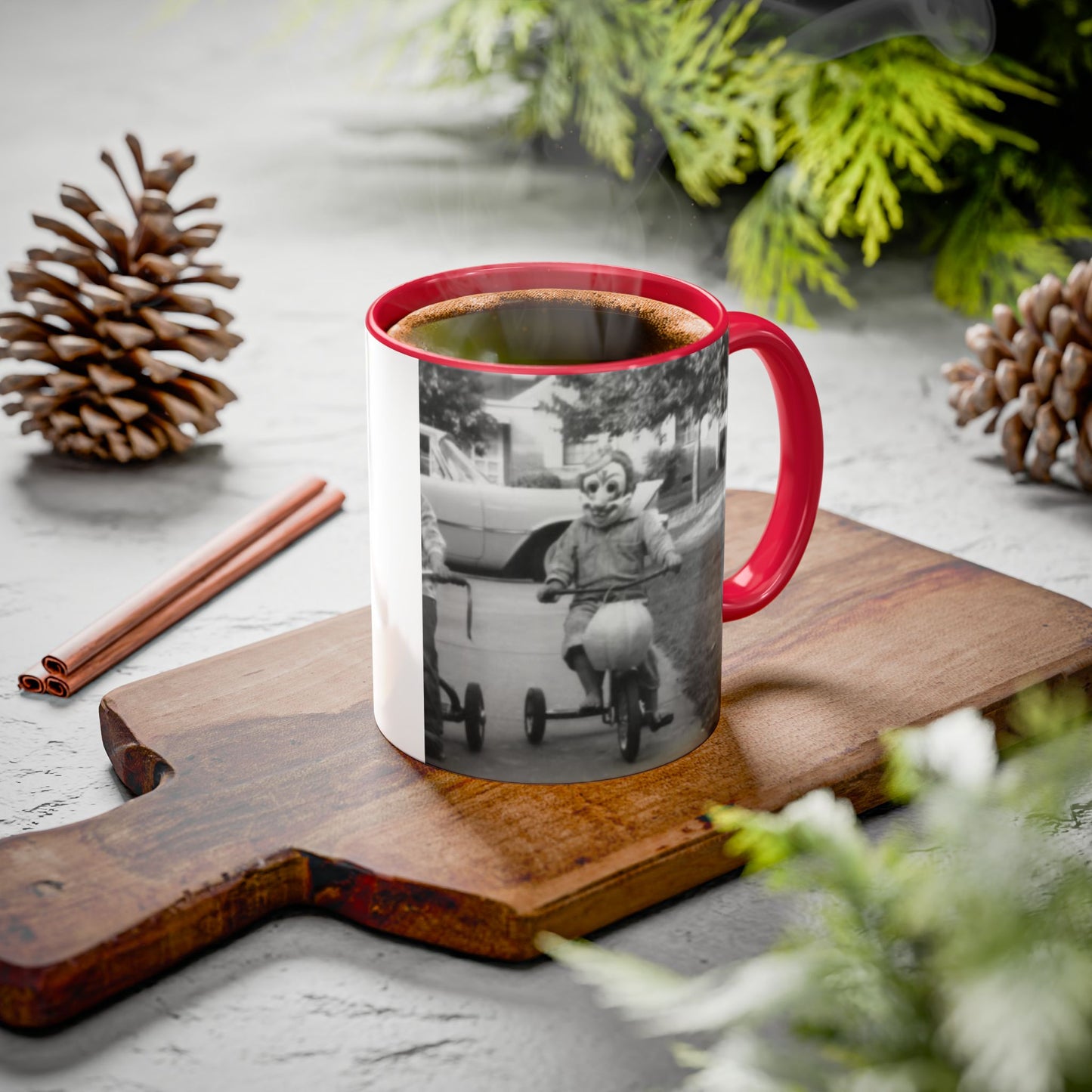 1940's Clown on a Tricycle  Colorful Mug