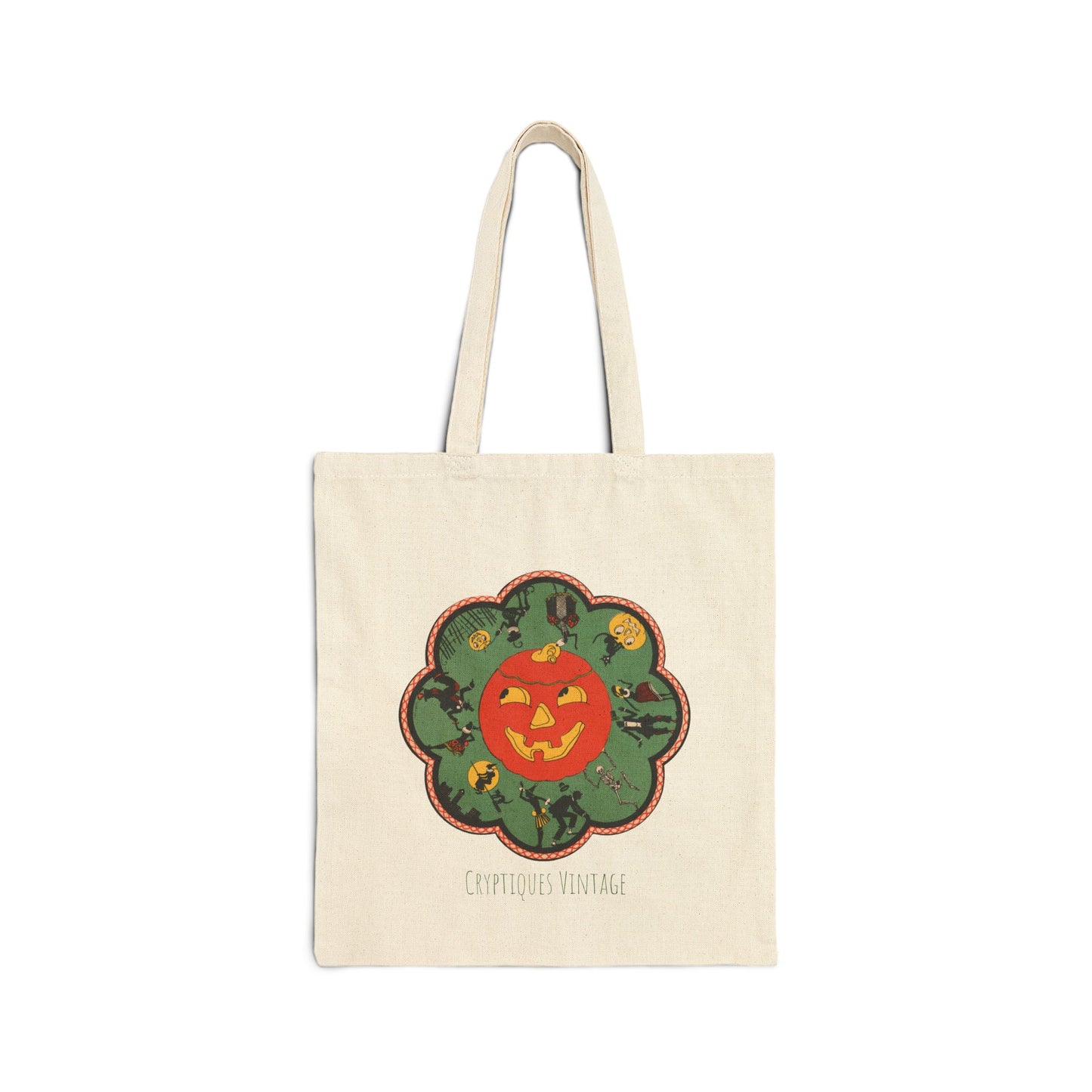 1920s Green Coaster/Doily with JOL Cotton Canvas Tote