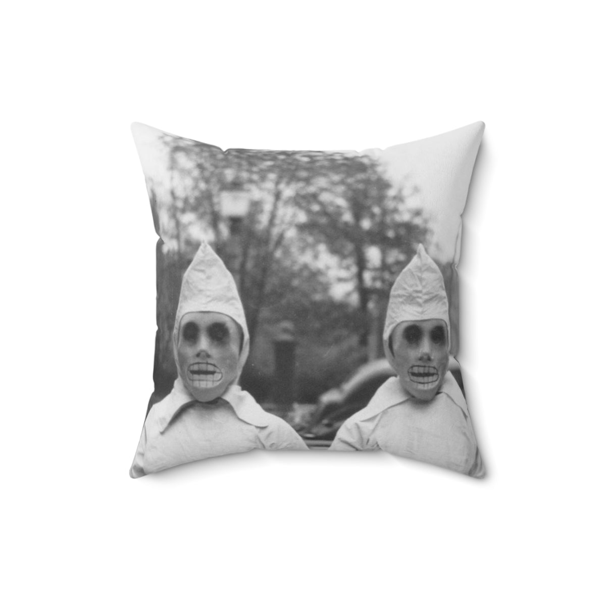 Throw Pillow w/ Authentic Vintage Halloween 1940s Image 2 Halloween Ghouls Trick or Treating
