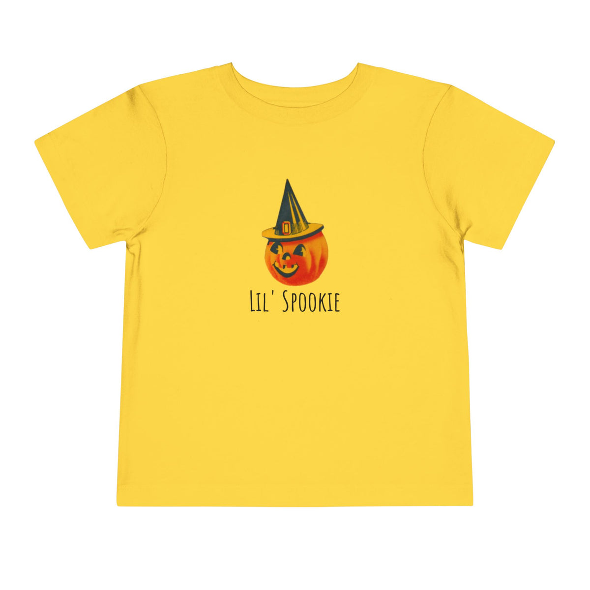 Toddler T w/ Authentic Vintage Halloween 1950s JOL with Witch Hat Image "Lil' Spookie"