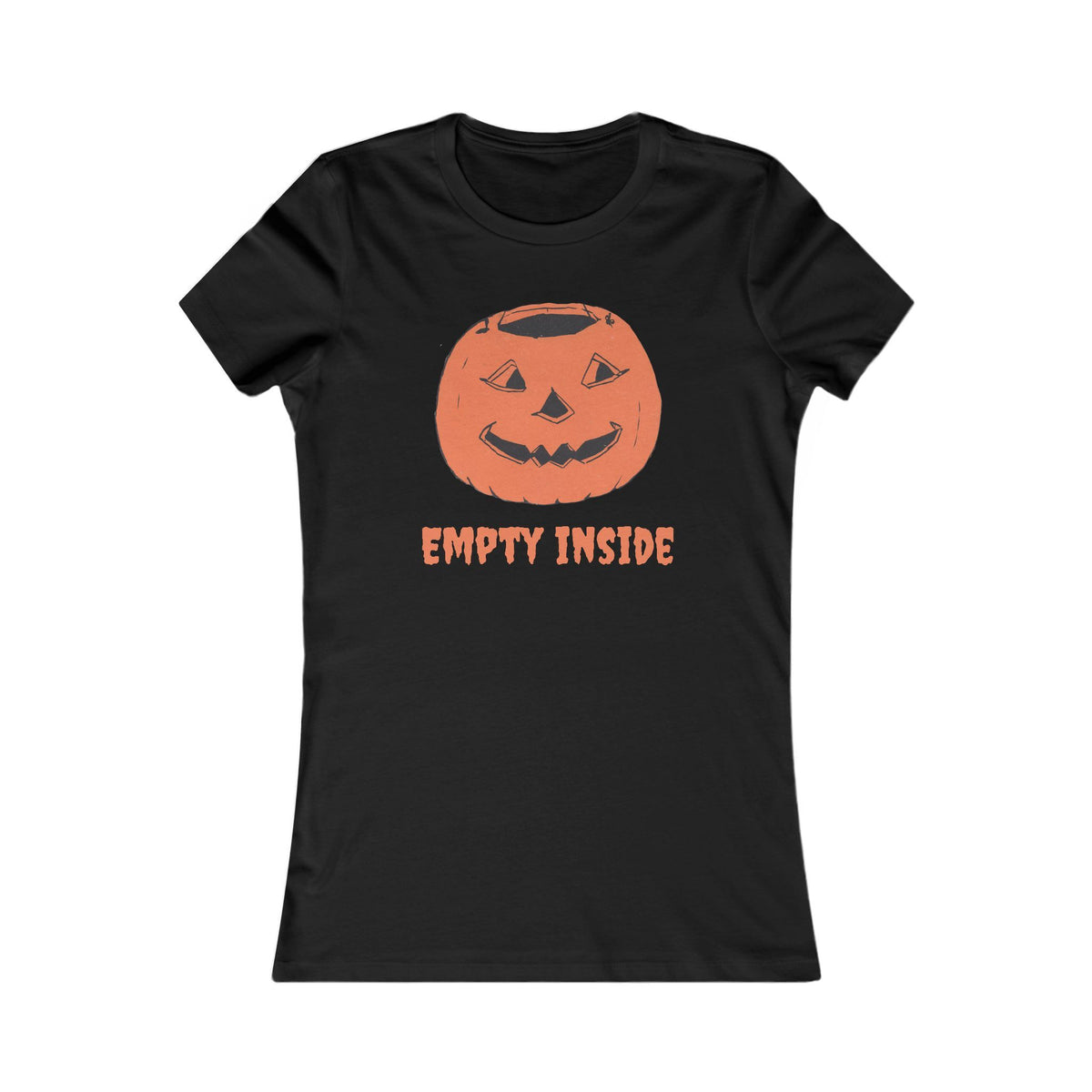 Women's T w/ Authentic Vintage Halloween 1930s Pumpkin "Empty Inside"