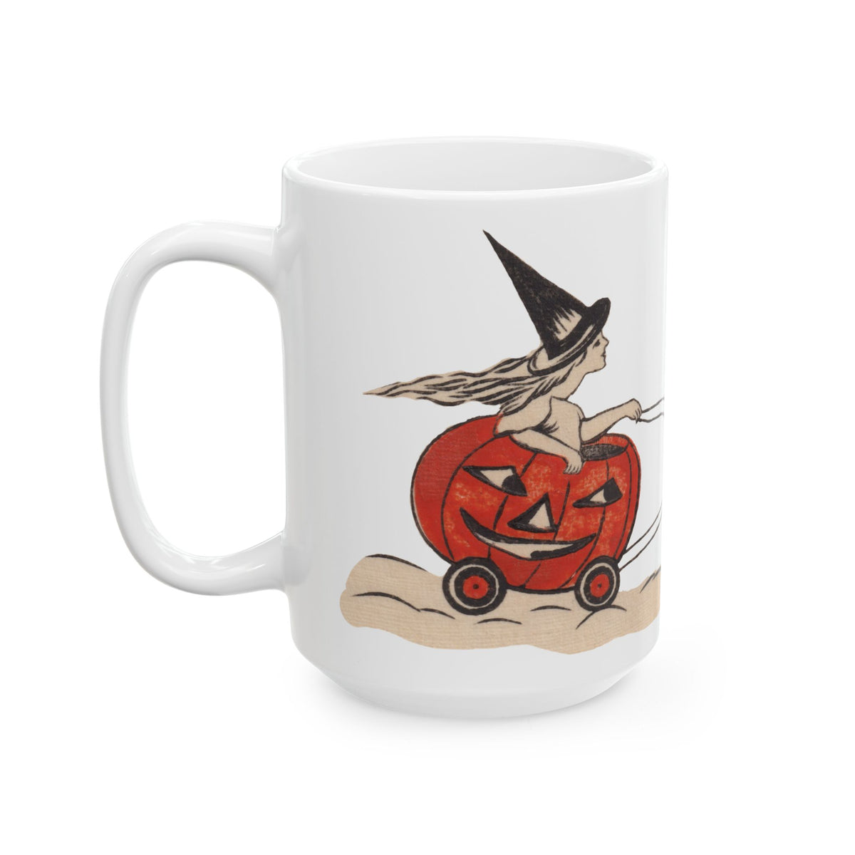 Ceramic Mug w/ Authentic Vintage Halloween Early 1900s Place Card Image (11oz & 15oz) 'Cup Of Bat Brew'