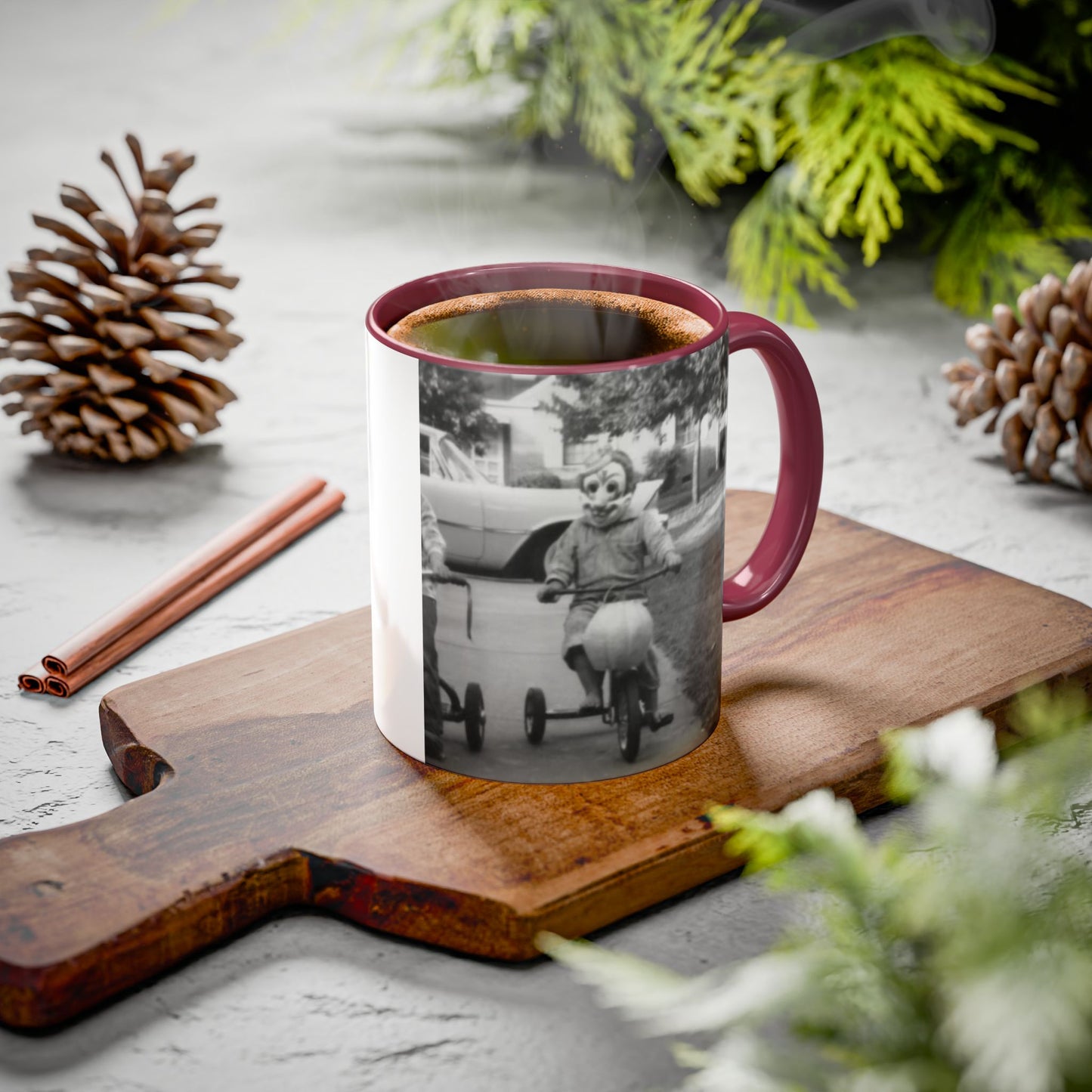 1940's Clown on a Tricycle  Colorful Mug