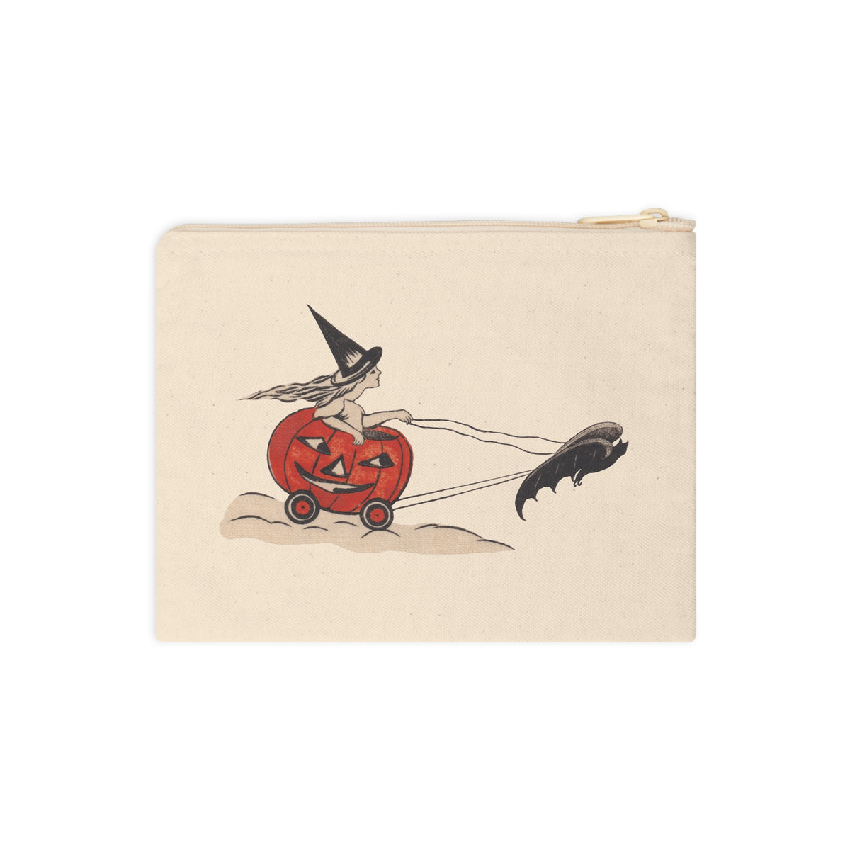 Canvas Zipper Pouch w/Extremely Rare Early 1900s Place Card