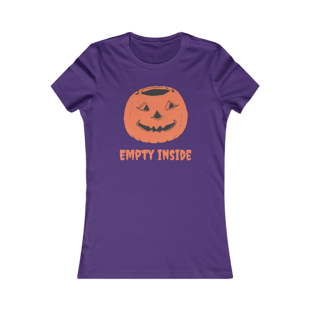 Women's T w/ Authentic Vintage Halloween 1930s Pumpkin "Empty Inside"