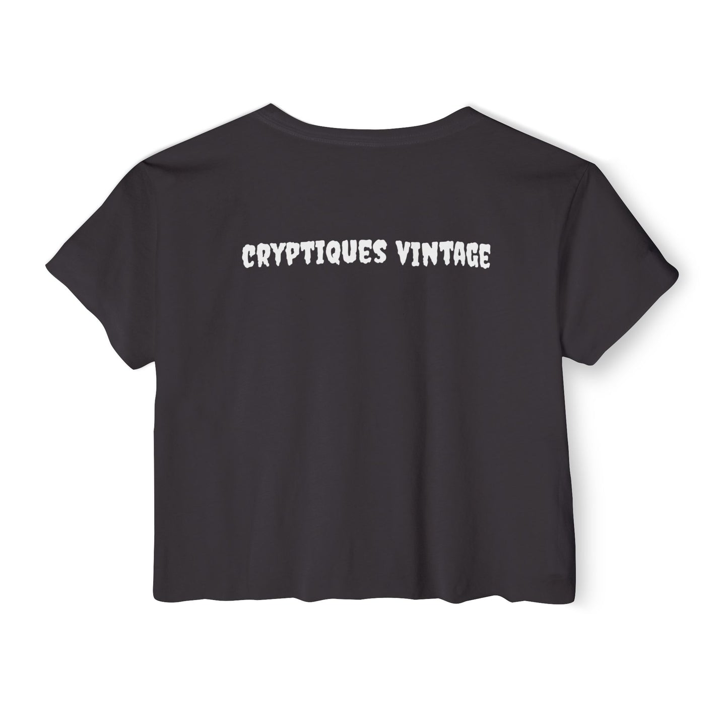 Yellow Art Deco Witch Women's Crop Top