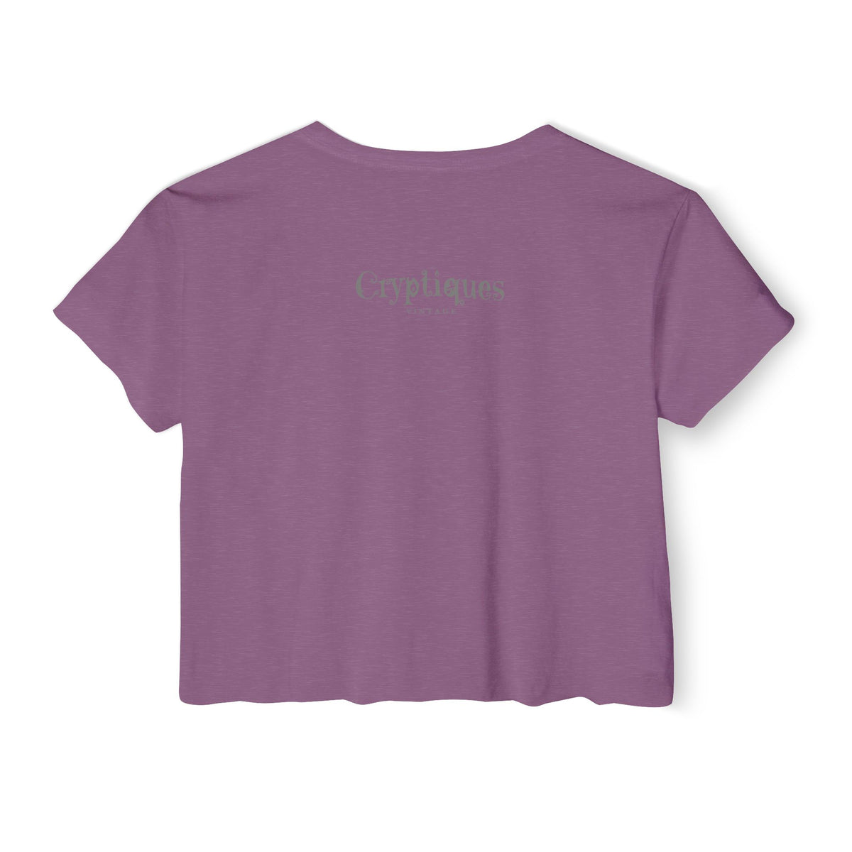 Women's Crop Top w/ Authentic Vintage Halloween 1930s Image of a Yellow Art Deco Witch Place Card