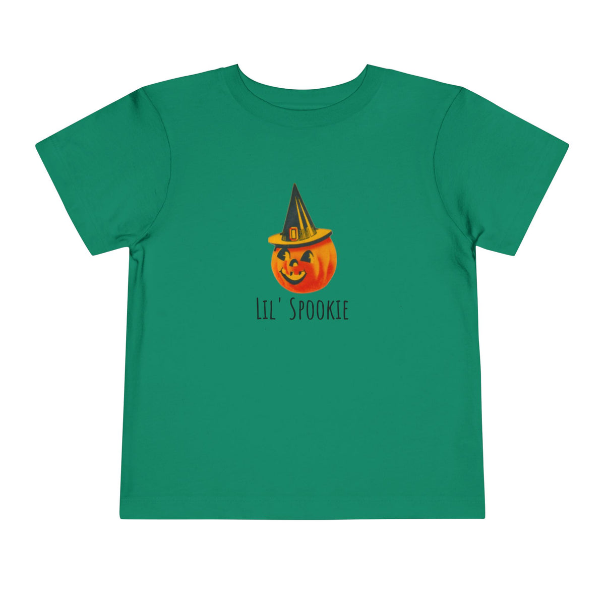 Toddler T w/ Authentic Vintage Halloween 1950s JOL with Witch Hat Image "Lil' Spookie"