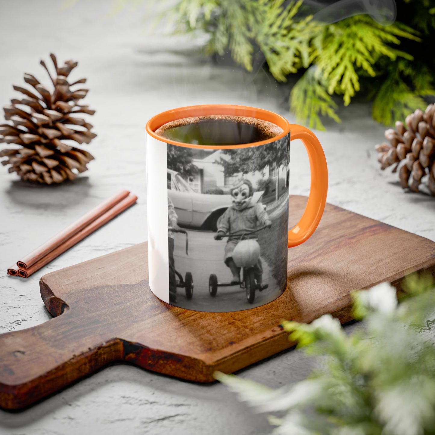 1940's Clown on a Tricycle  Colorful Mug