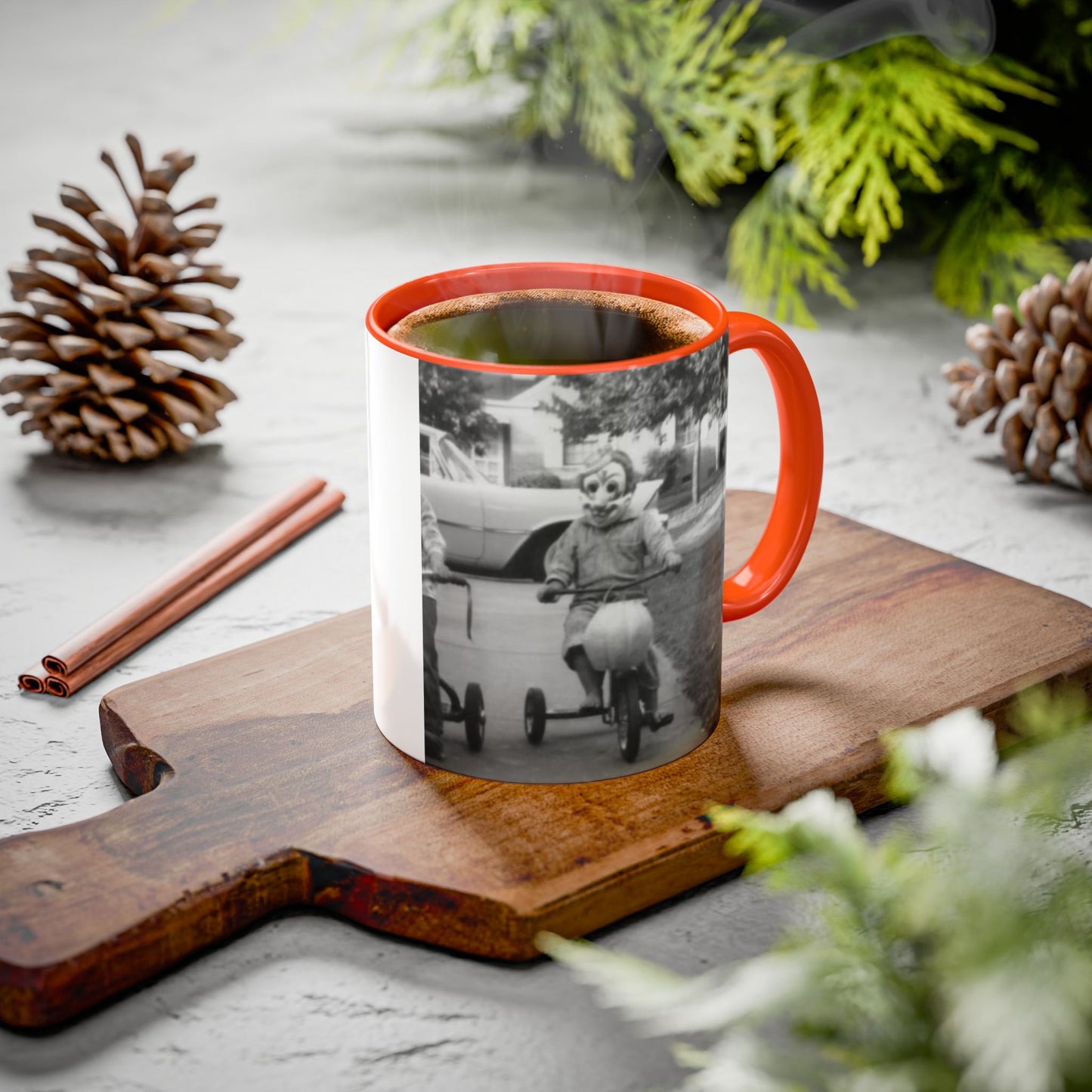 1940's Clown on a Tricycle  Colorful Mug
