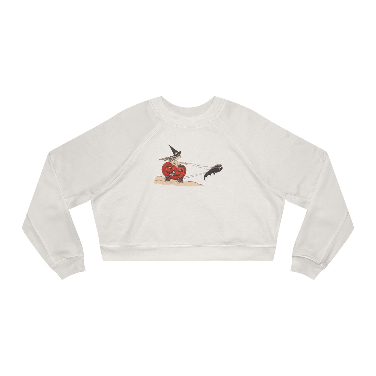 Cropped Sweatshirt w/ Authentic Extremely Rare Vintage Halloween Early 1900s Place Card Image