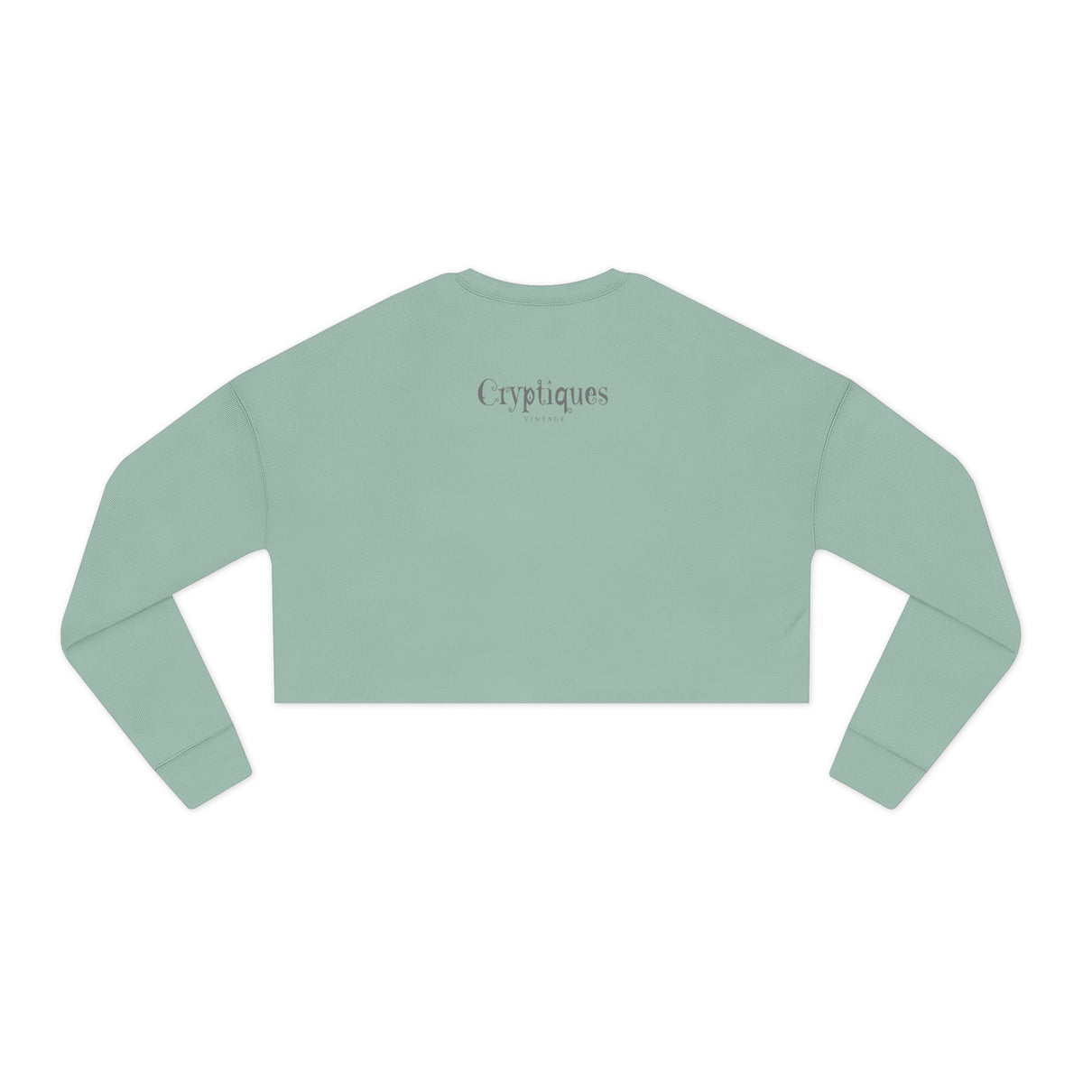 Crop Sweatshirt w/Authentic Vintage Halloween 1900s Pumpkin Family Seal