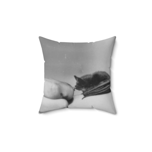 Hungry Bat Spun Polyester Square Pillow