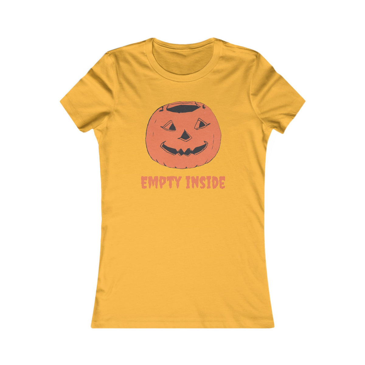 Women's T w/ Authentic Vintage Halloween 1930s Pumpkin "Empty Inside"