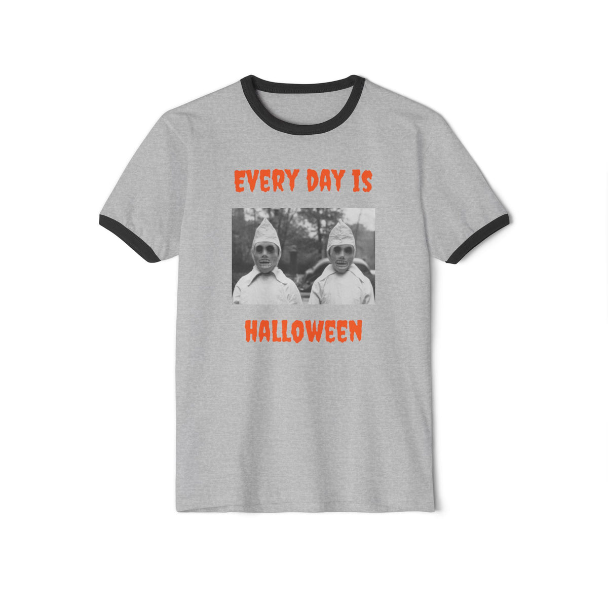 Adult T Ringer w/Authentic 1940s Image of Creepy Ghouls "Every Day Is Halloween"