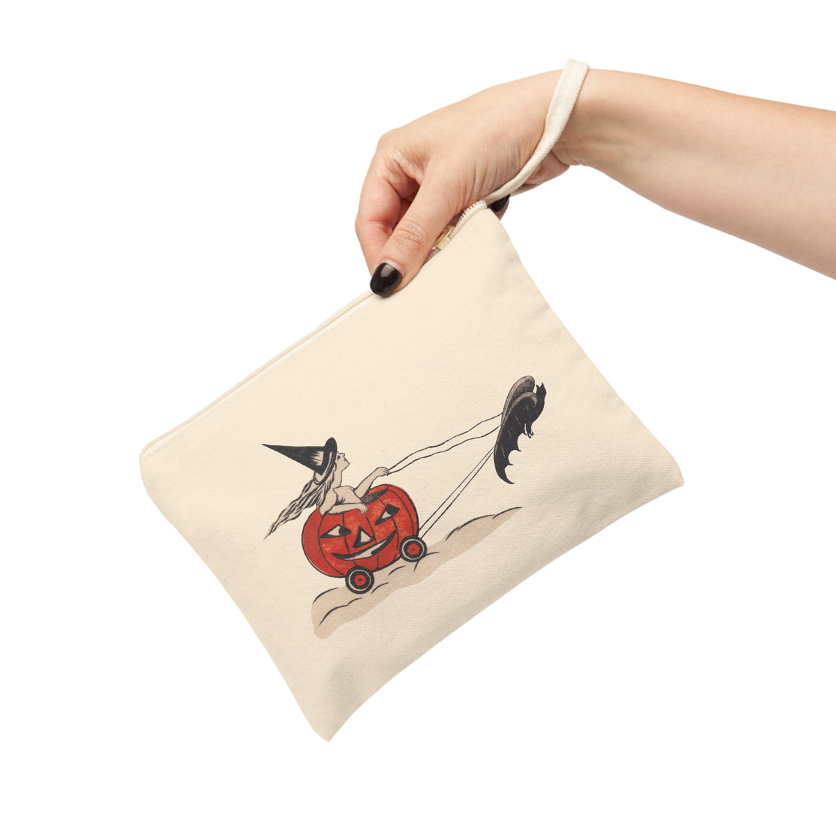 Canvas Zipper Pouch w/Extremely Rare Early 1900s Place Card