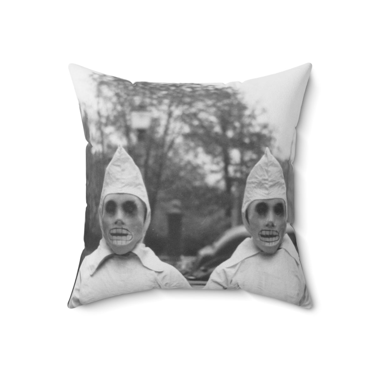 Throw Pillow w/ Authentic Vintage Halloween 1940s Image 2 Halloween Ghouls Trick or Treating