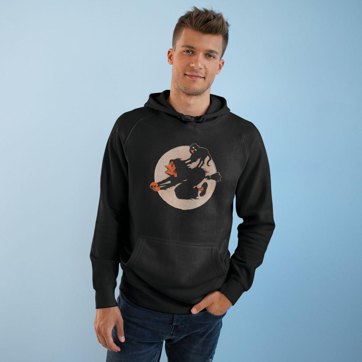 Hoodie w/ Authentic Vintage Halloween Never Seen Early 1900's Seal Made in Saxon Germany