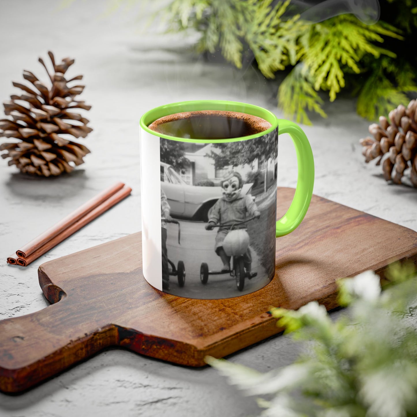 1940's Clown on a Tricycle  Colorful Mug