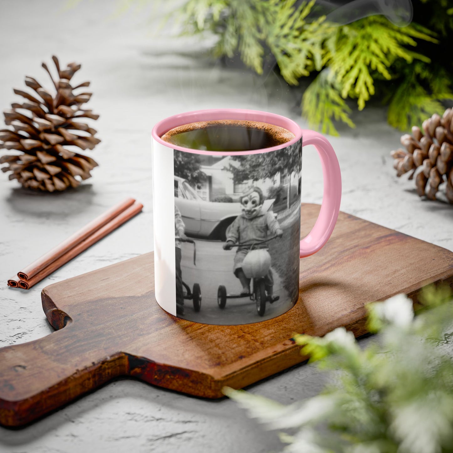 1940's Clown on a Tricycle  Colorful Mug