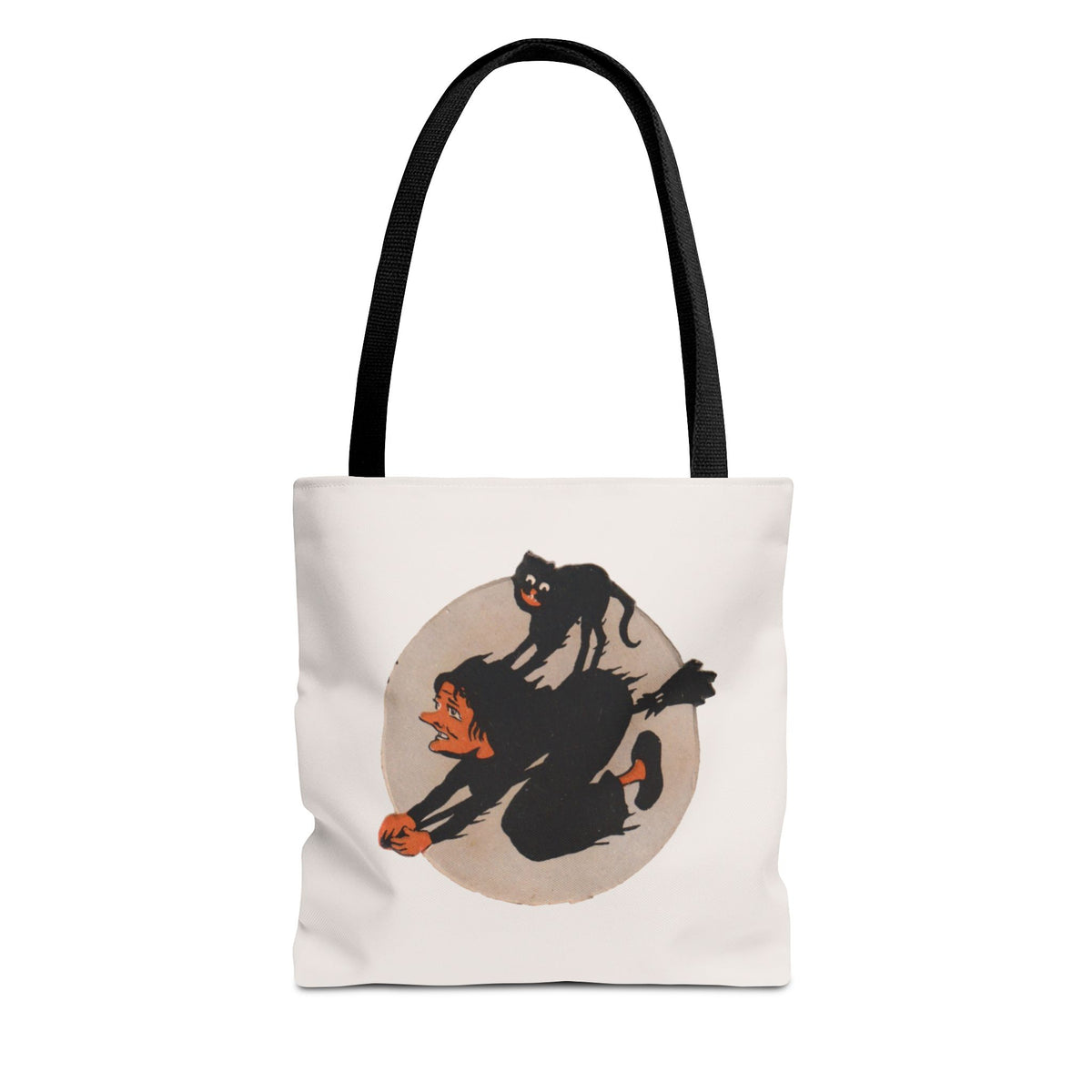 Tote Bag w/ Authentic Vintage Halloween Extremely Rare Early 1900s Witch & Cat Seal Image
