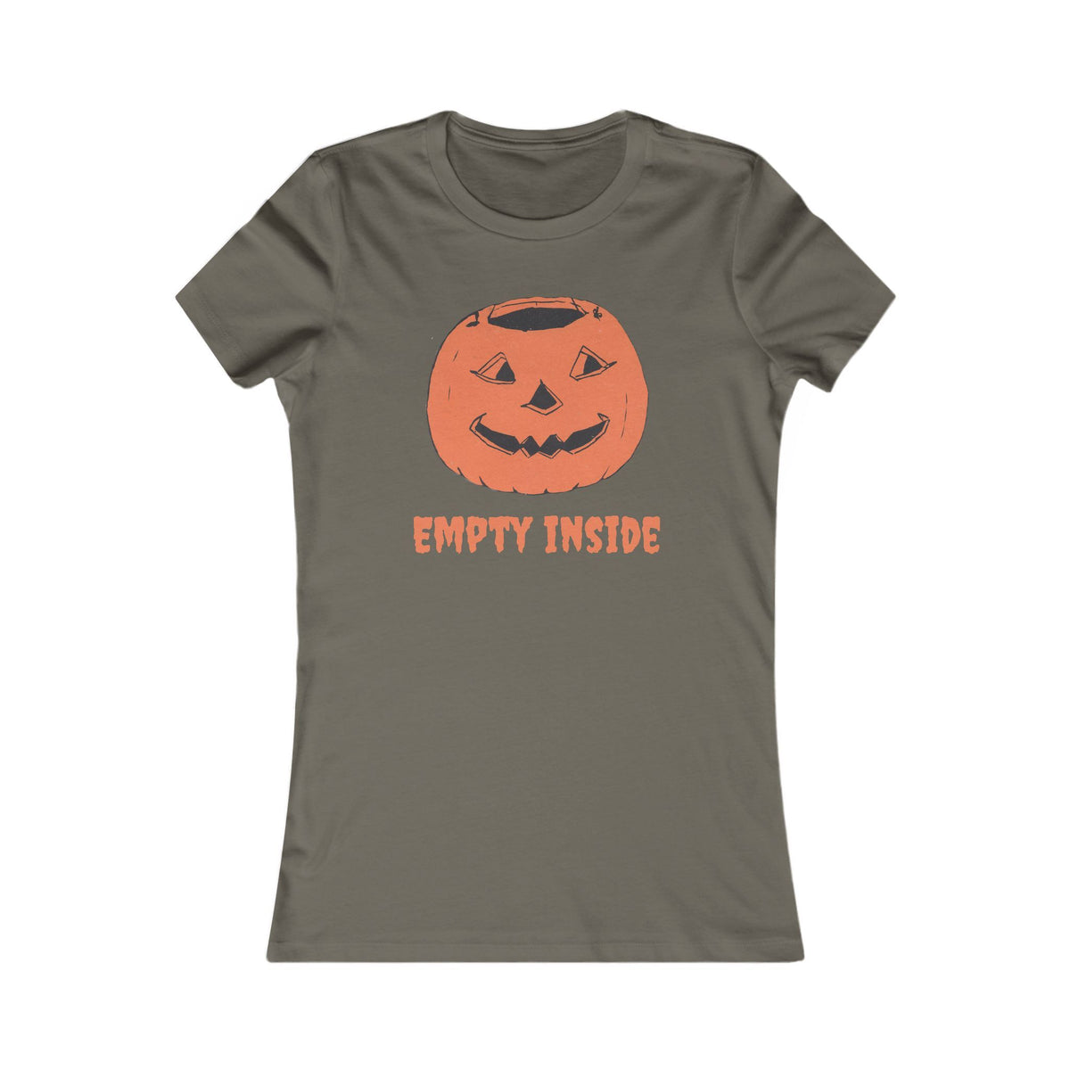 Women's T w/ Authentic Vintage Halloween 1930s Pumpkin "Empty Inside"