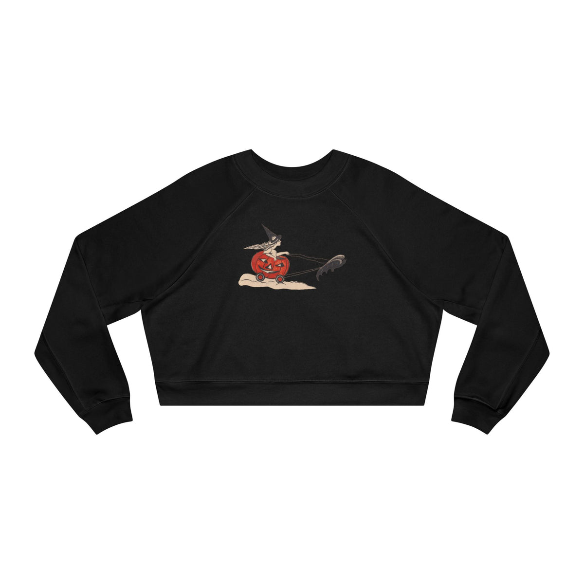 Cropped Sweatshirt w/ Authentic Extremely Rare Vintage Halloween Early 1900s Place Card Image