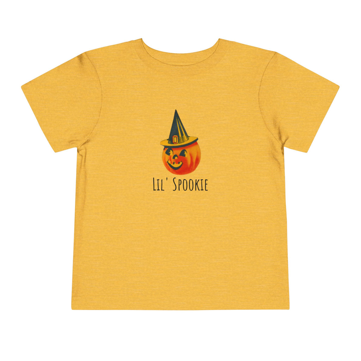 Toddler T w/ Authentic Vintage Halloween 1950s JOL with Witch Hat Image "Lil' Spookie"