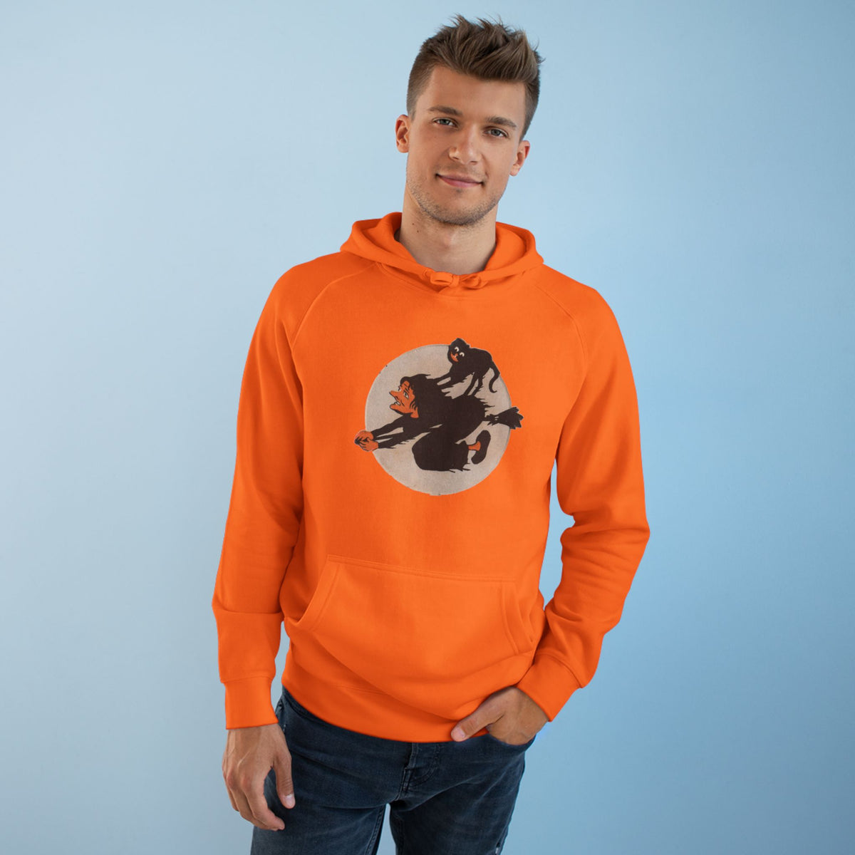 Hoodie w/ Authentic Vintage Halloween Never Seen Early 1900's Seal Made in Saxon Germany