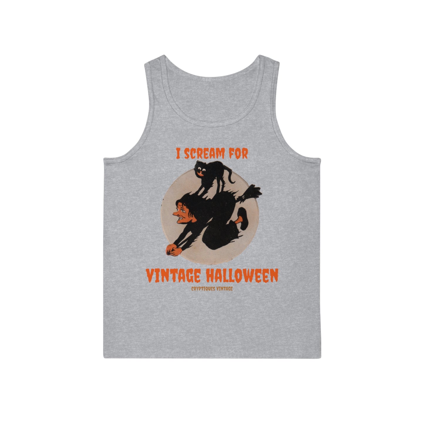 Witch Cat Broom Unisex Softstyle™ Tank Top