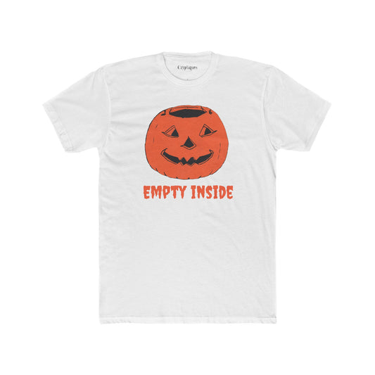 Adult T w/ Authentic Vintage Halloween 1930s Pumpkin Decoration 'Empty Inside'
