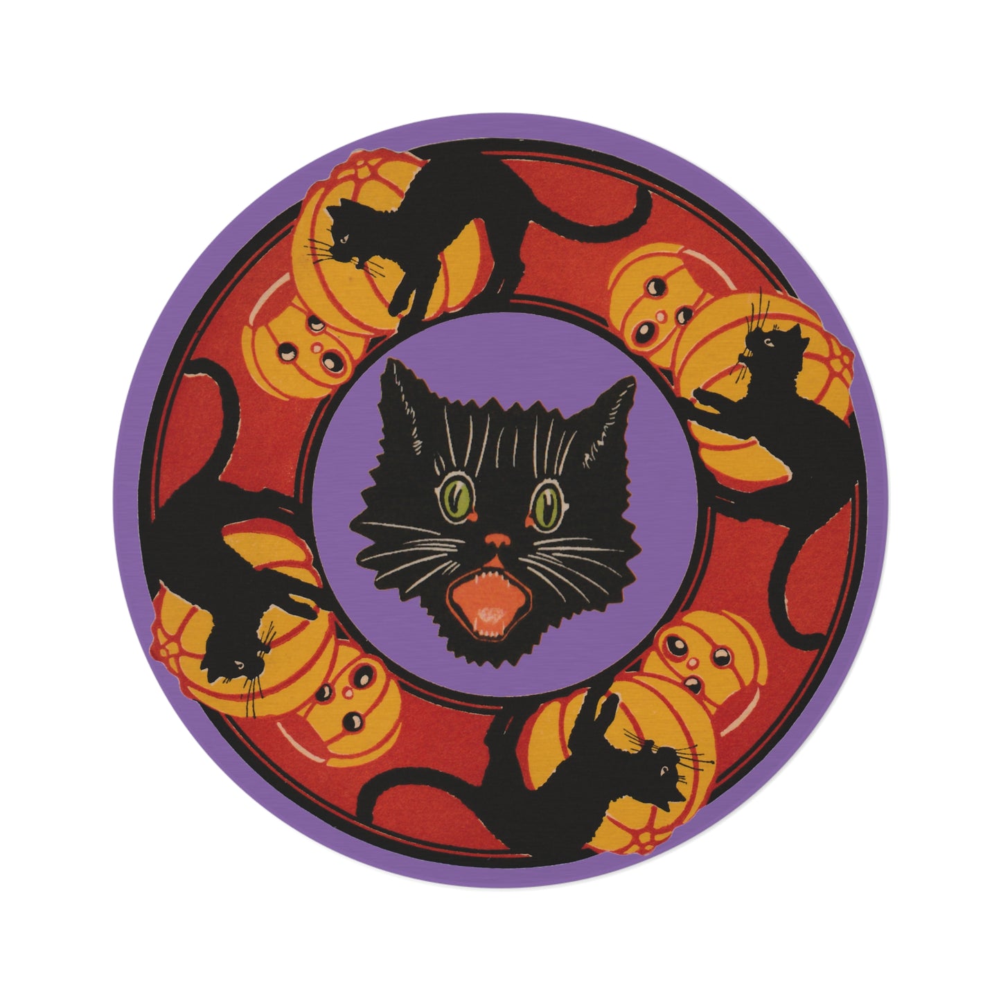 Cat & JOL Purple Round Statement Rug