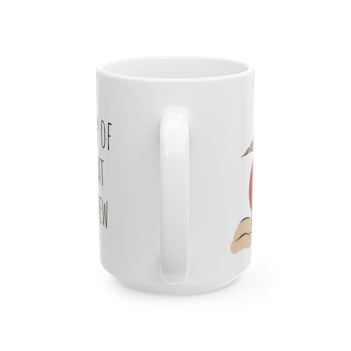 Ceramic Mug w/ Authentic Vintage Halloween Early 1900s Place Card Image (11oz & 15oz) 'Cup Of Bat Brew'