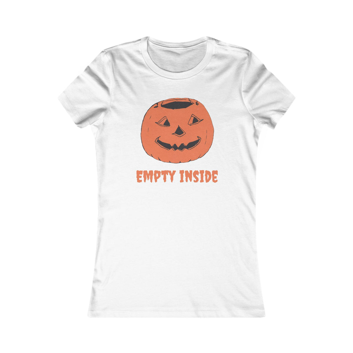 Women's T w/ Authentic Vintage Halloween 1930s Pumpkin "Empty Inside"
