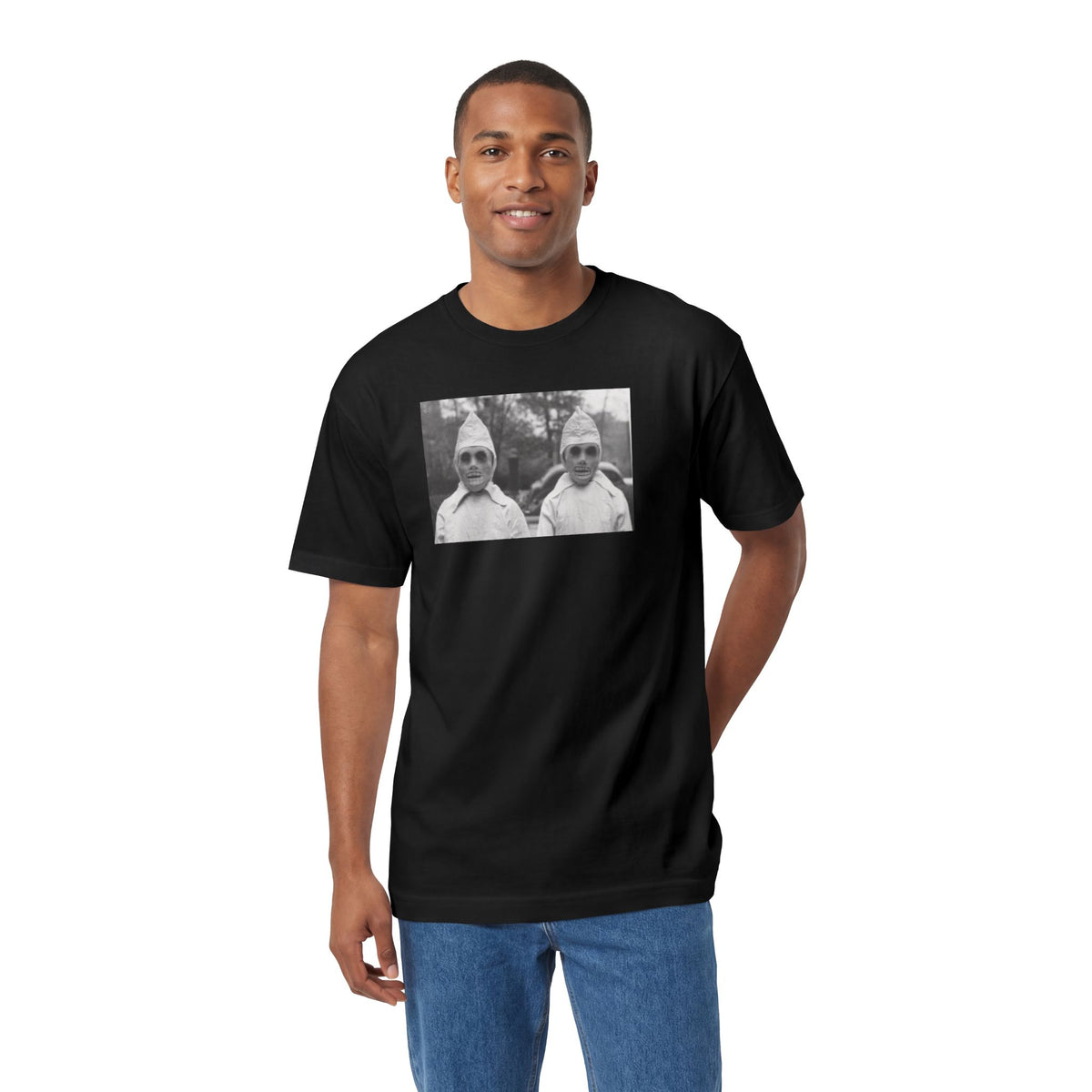 Adult T w/Authentic Vintage Halloween 1940s Image of 2 Ghouls