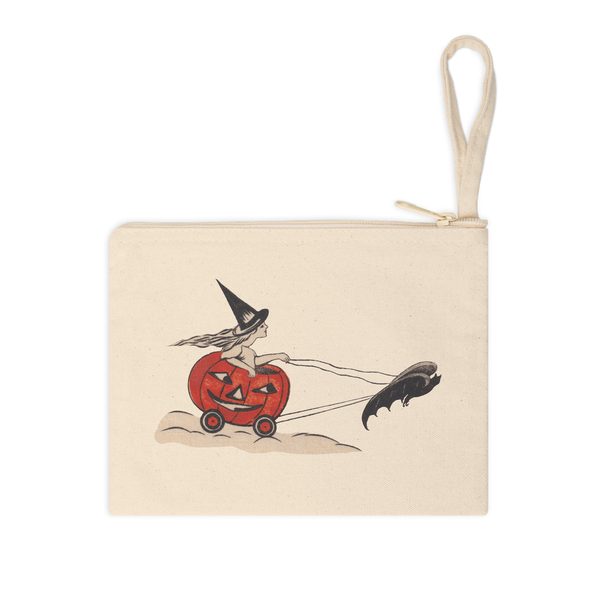 Canvas Zipper Pouch w/Extremely Rare Early 1900s Place Card