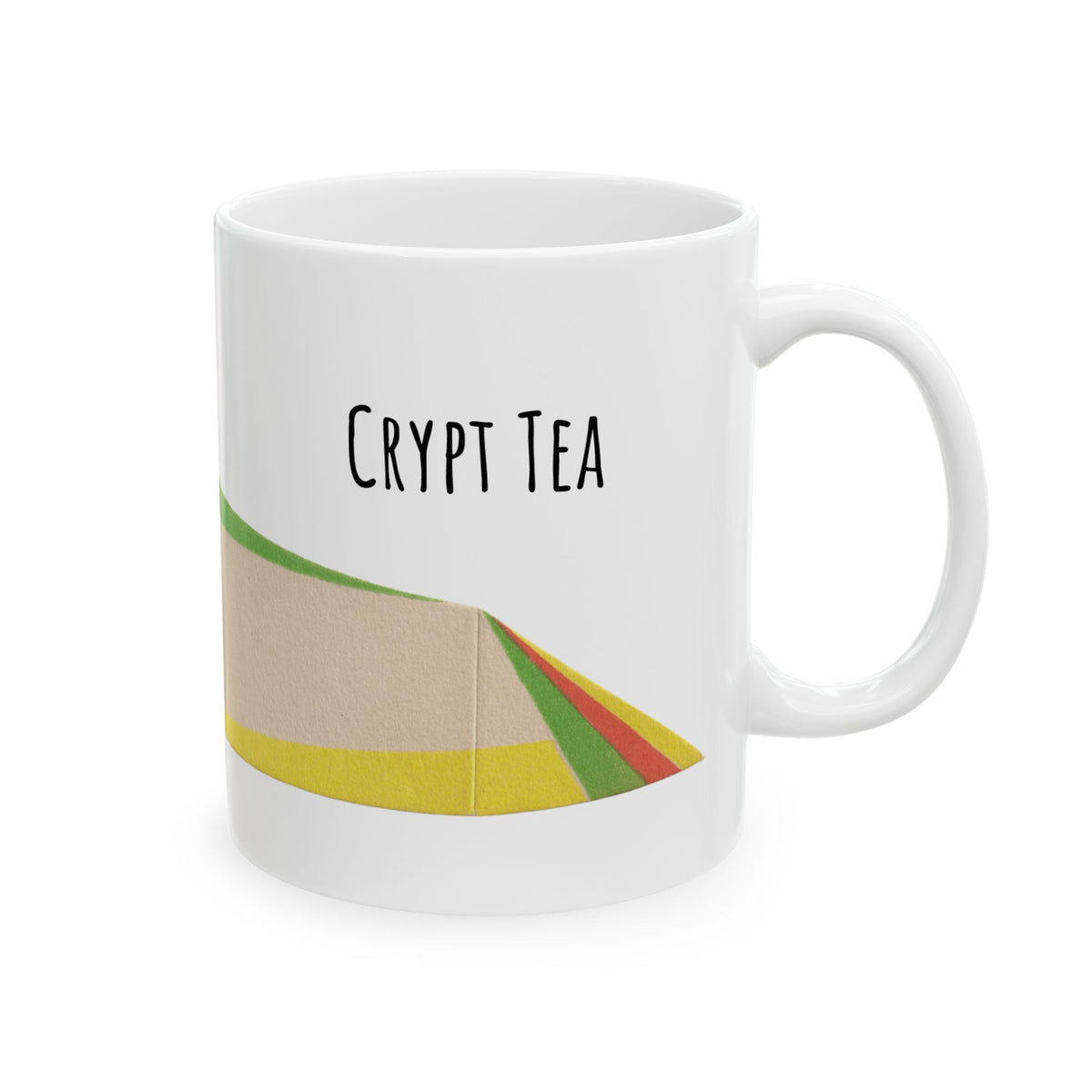 Ceramic Mug w/ Authentic Vintage Halloween 1930s Art Deco JOL Place Card Image (11oz, 15oz) 'Crypt Tea'