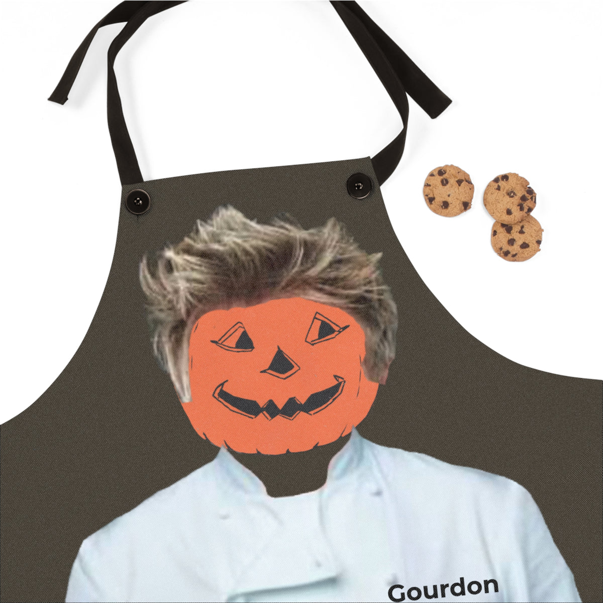 Apron w/ Authentic 1930s JOL Face Die Cut Decoration Image 'Gourdon Ramsey'