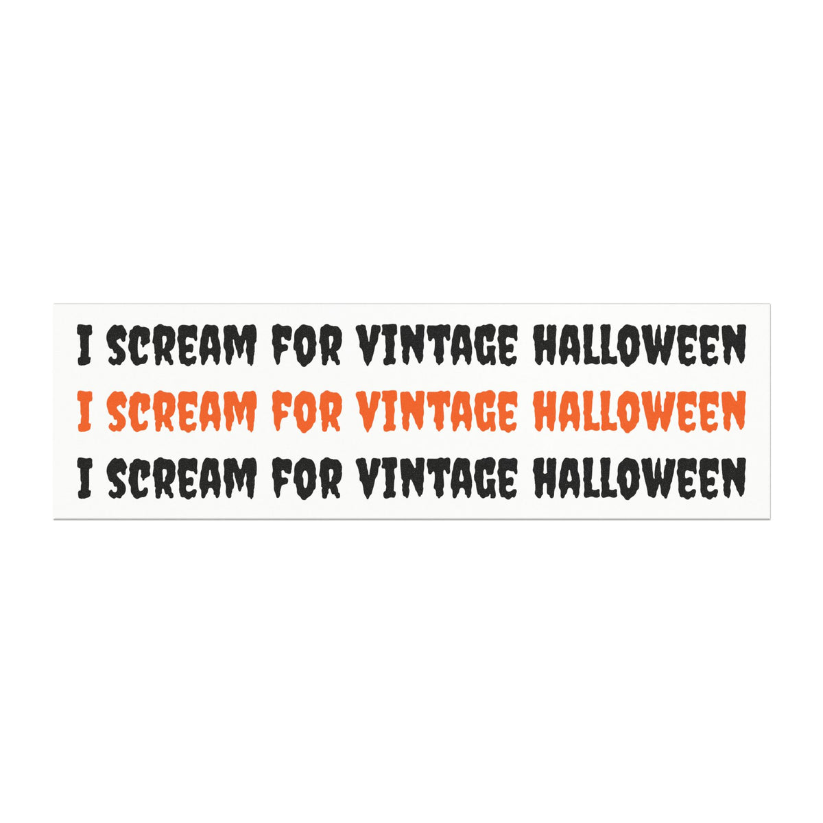 Car Magnet w/ "I Scream For Vintage Halloween" Repeat