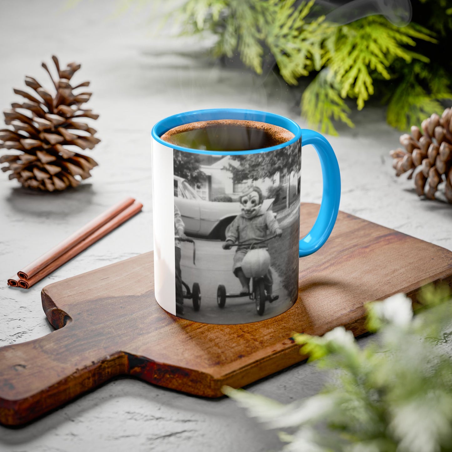 1940's Clown on a Tricycle  Colorful Mug