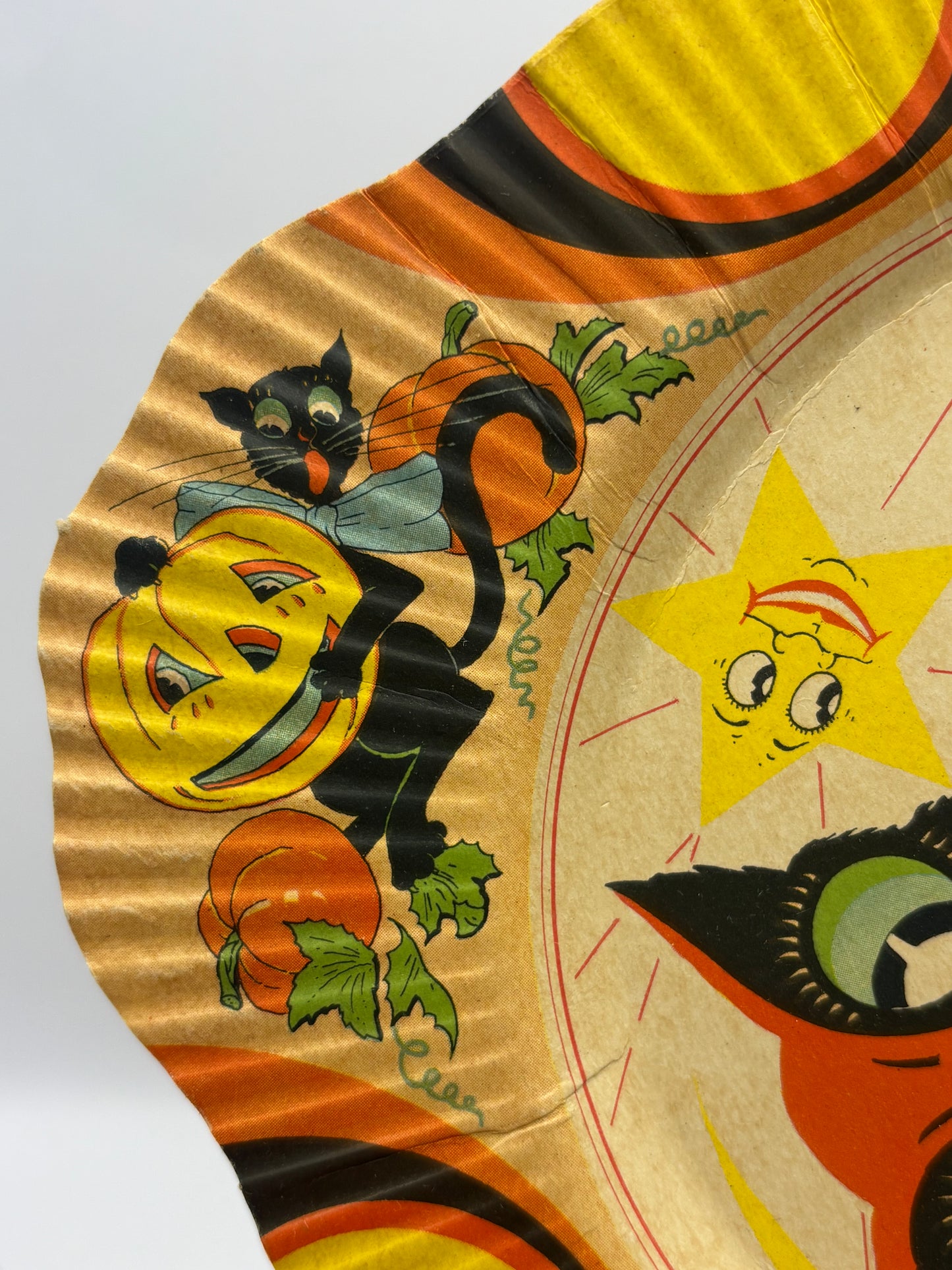 Vintage Halloween 1930s Coved Paper Plate