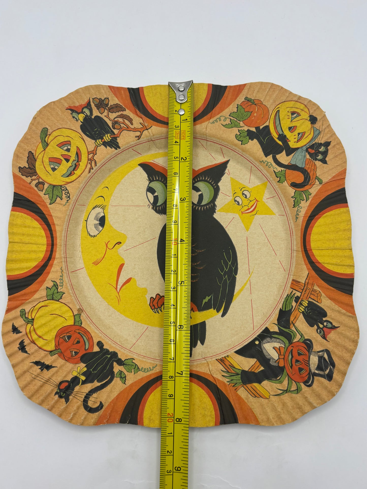 Vintage Halloween 1930s Coved Paper Plate