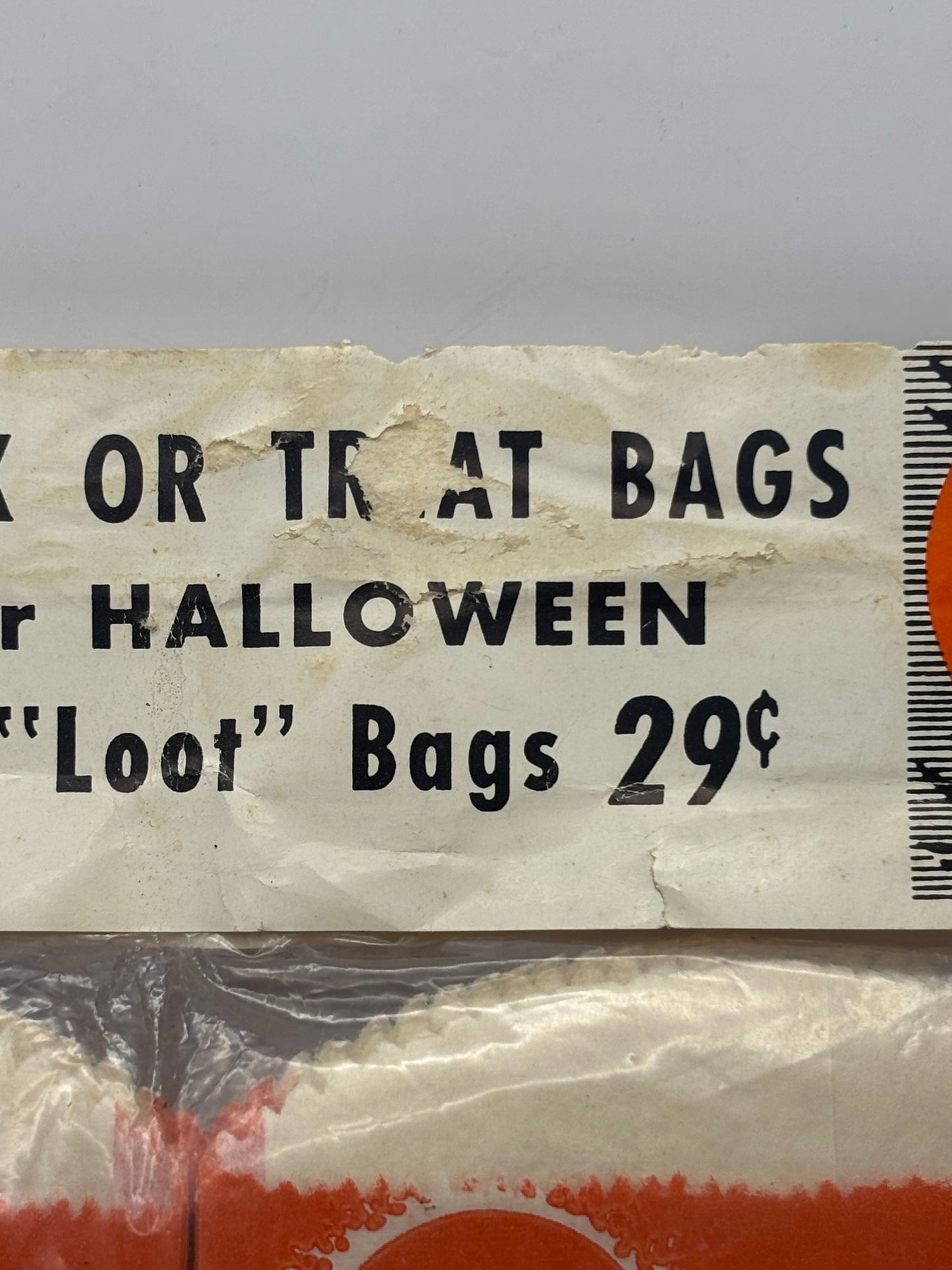 Vintage Halloween 1950s 50 Trick Or Treat "Loot" Bags In Original Packaging