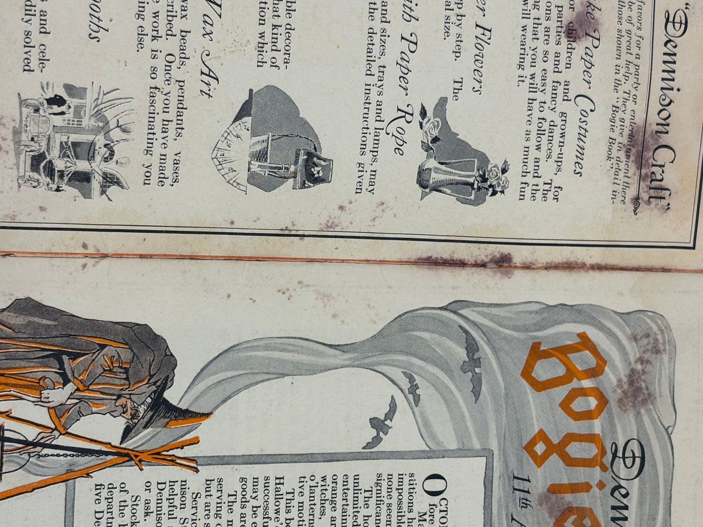 Vintage Halloween 1923 Softcover Dennison Bogie Book